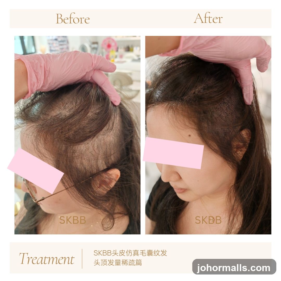 Before and After Hair Treatment