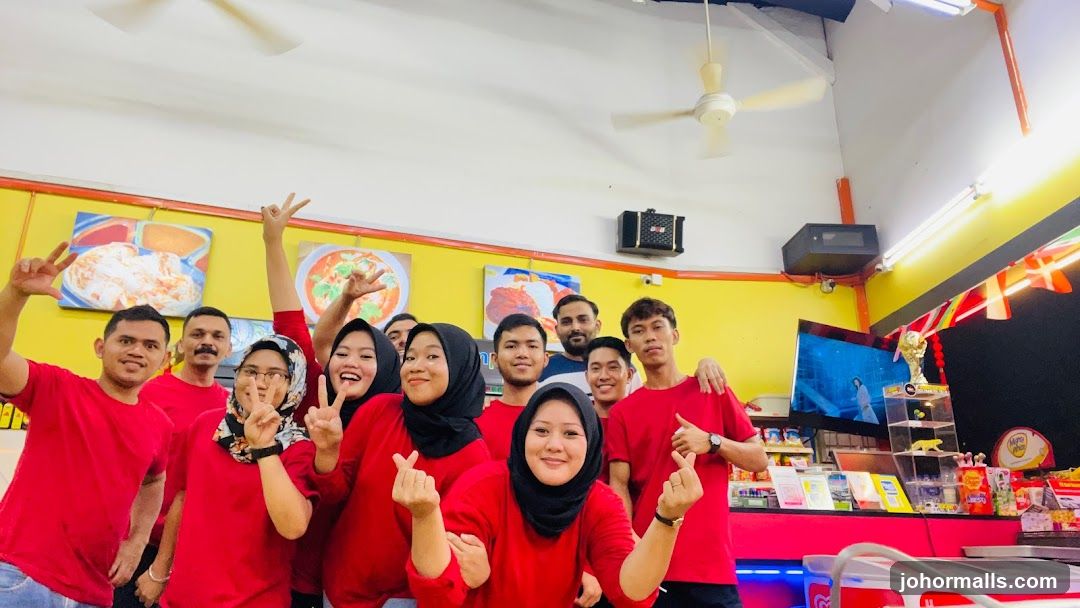 Group of people in red shirts