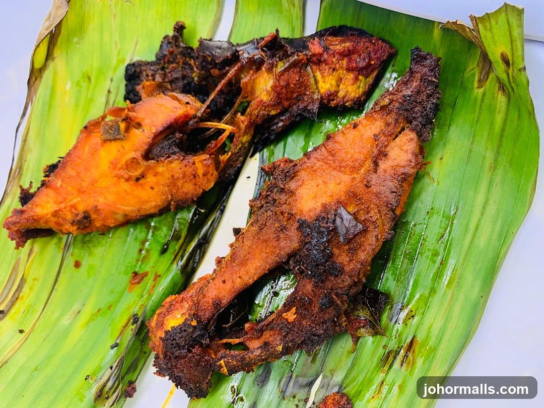 Fried Fish on Banana Leaves