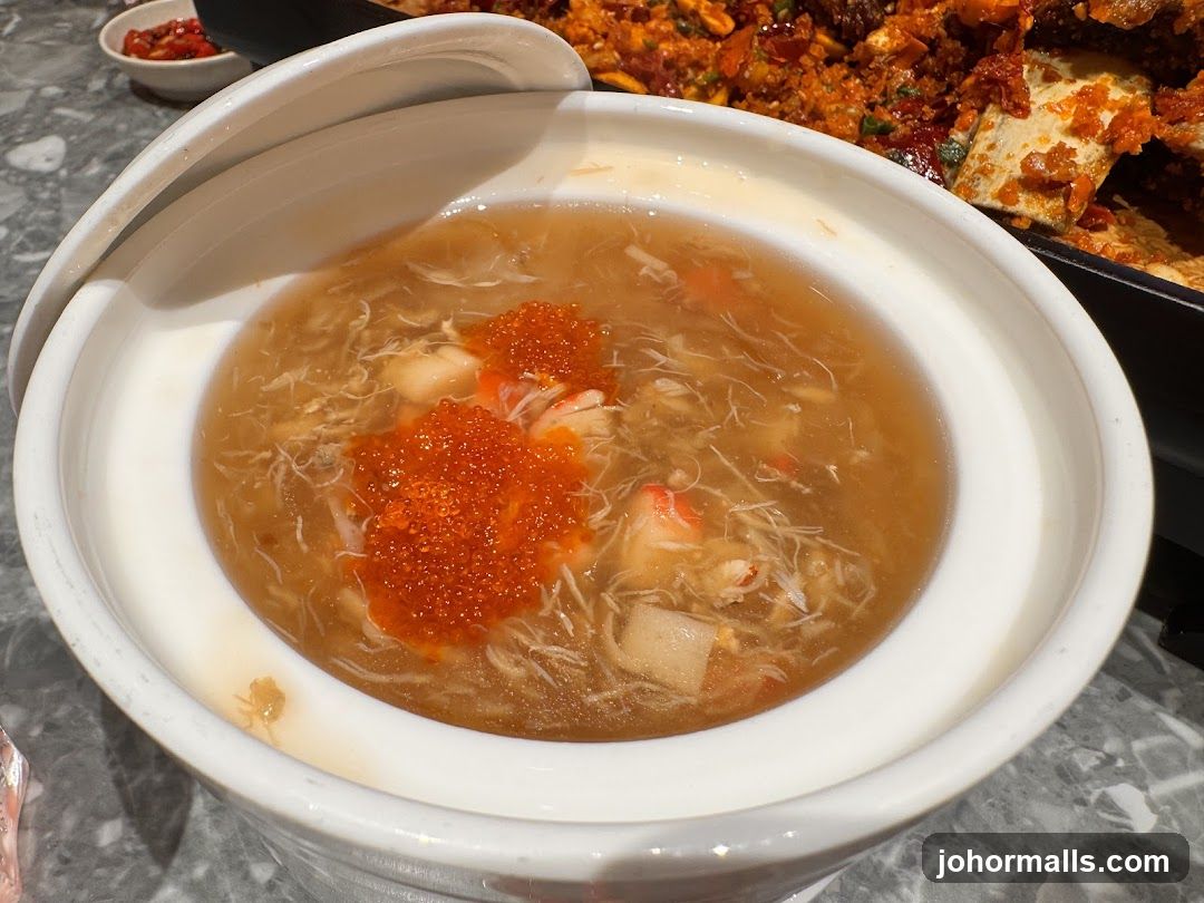 Crab Roe Soup with Roe