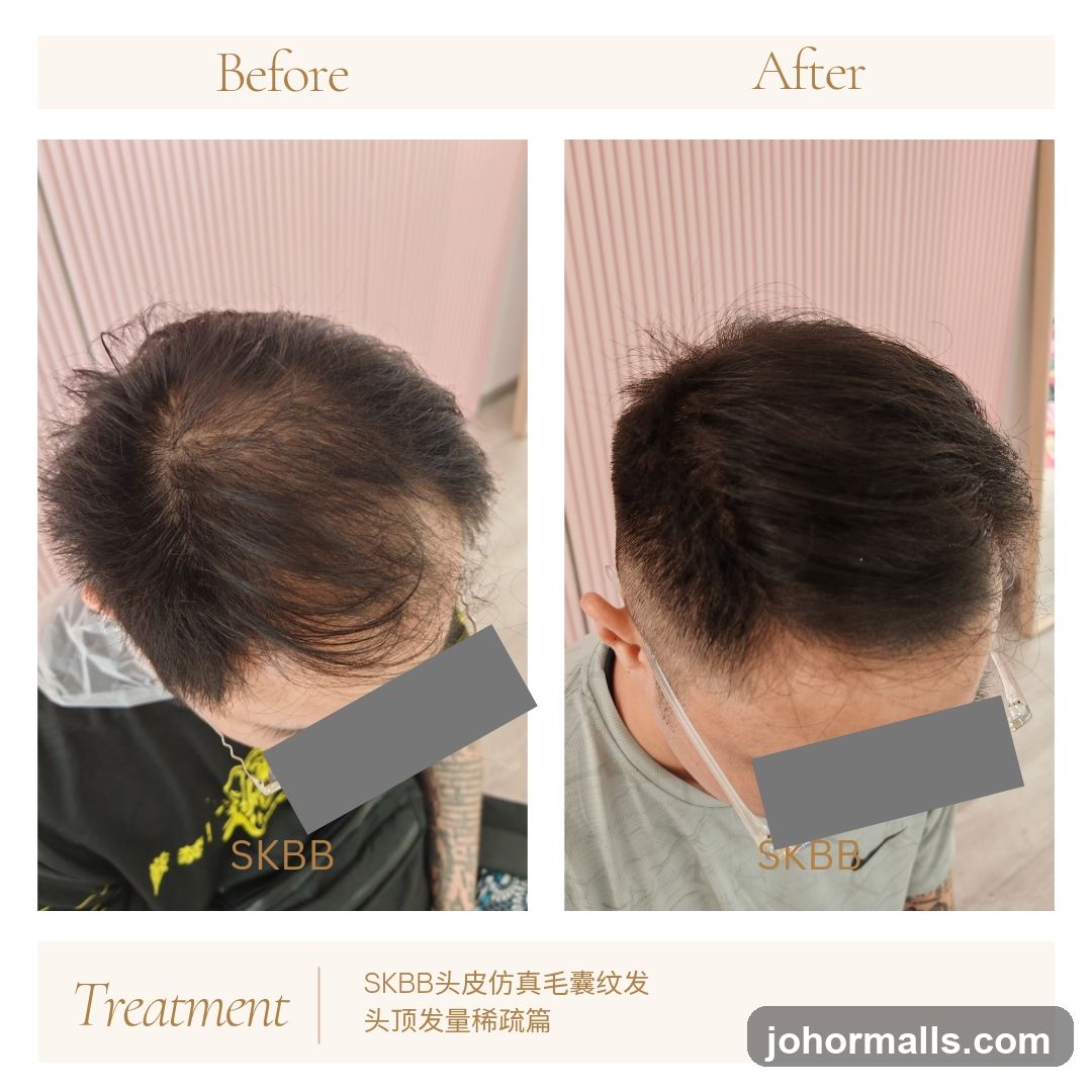 Before and After Hair Treatment