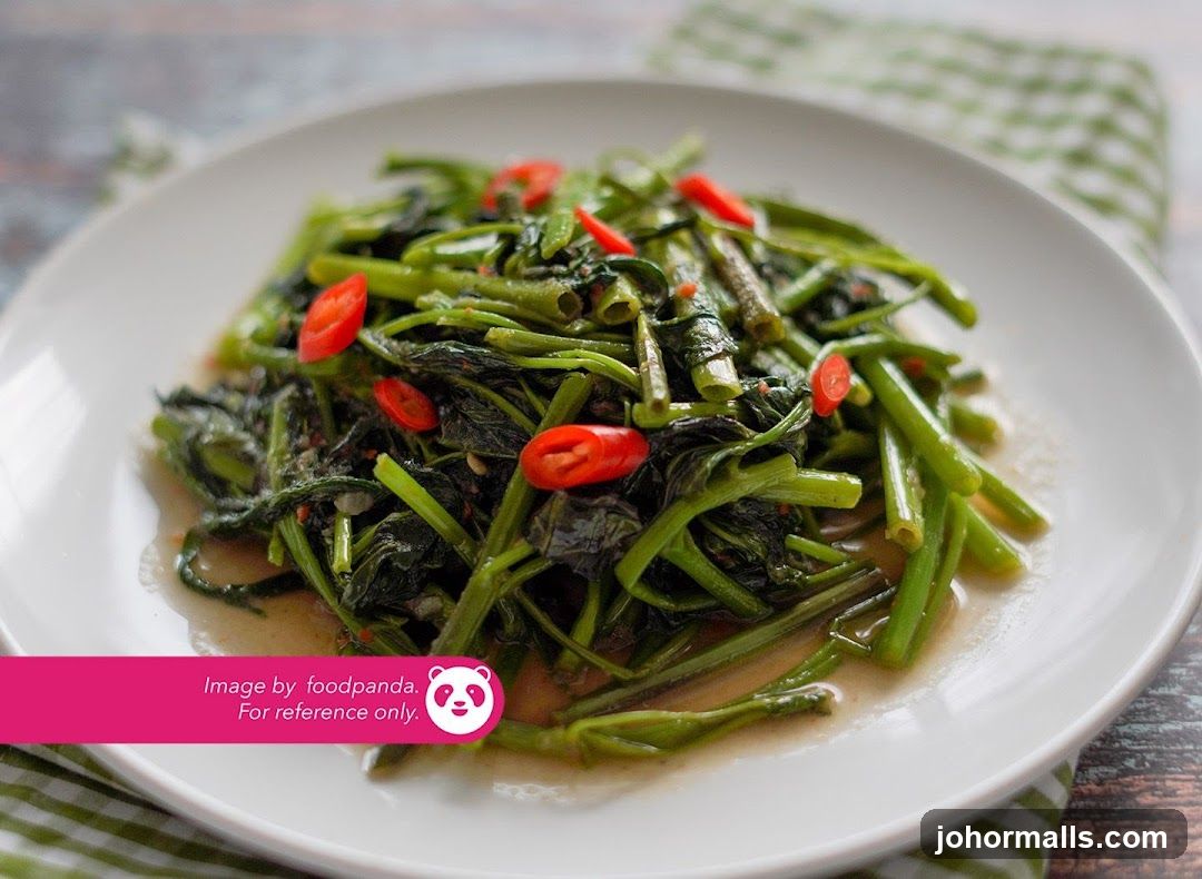 Stir-fried Water Spinach with Chili
