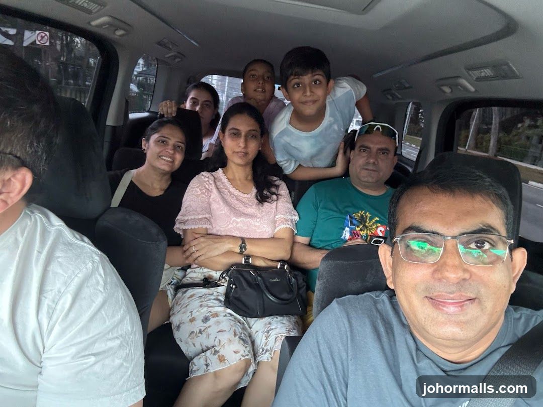Family in a car