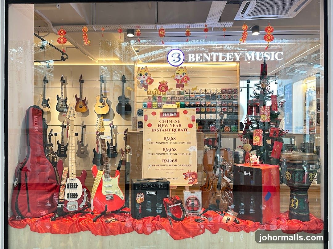 Bentley Music Store Window Display