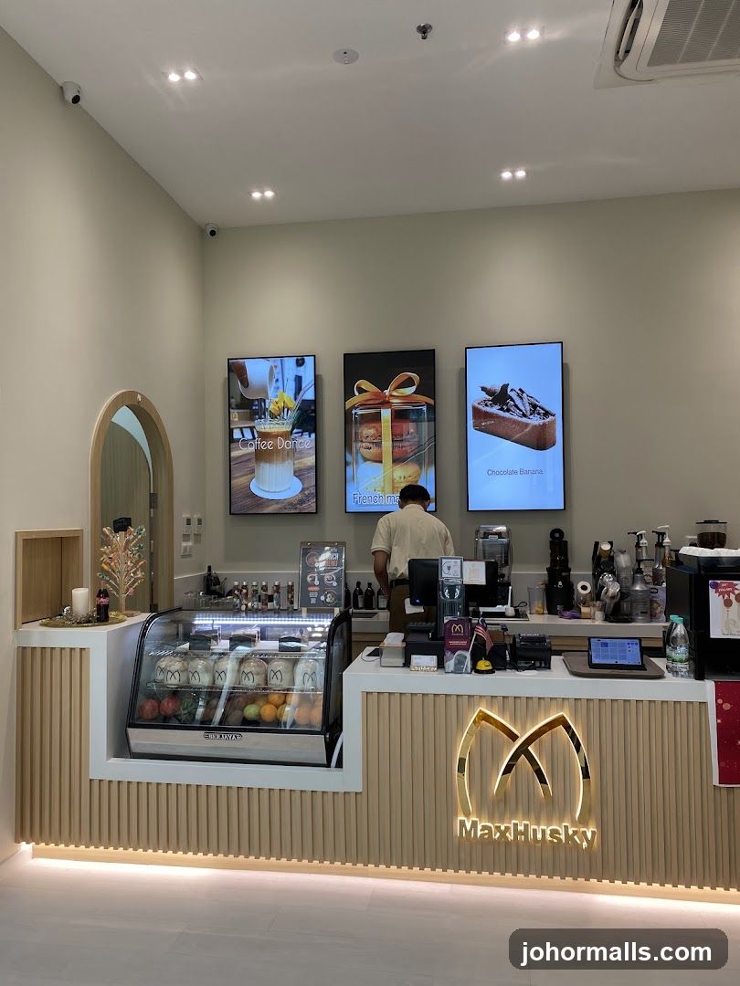 Cafe Counter with Display and Digital Menu