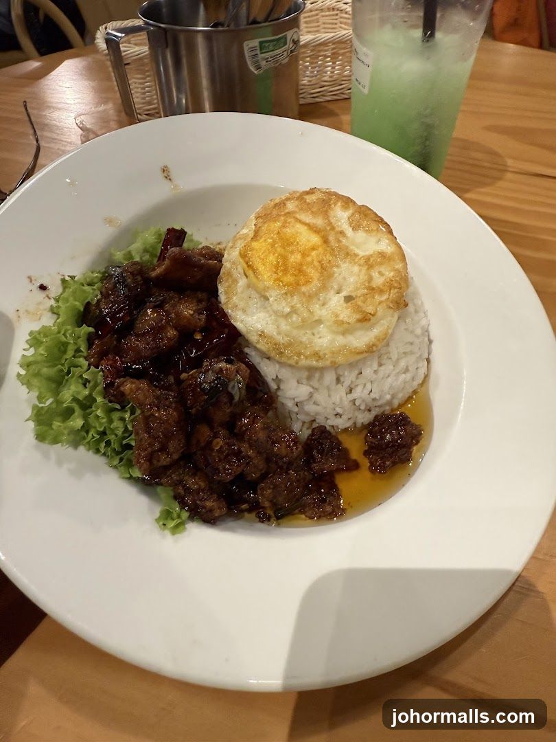 Spicy Beef with Rice and Fried Egg