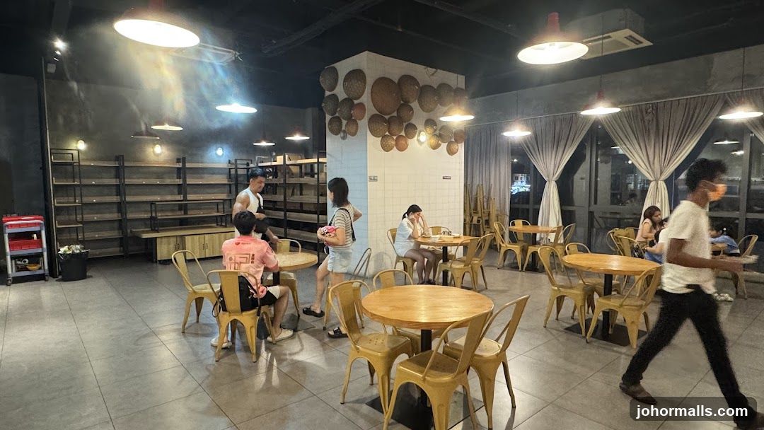 Interior of a cafe with patrons