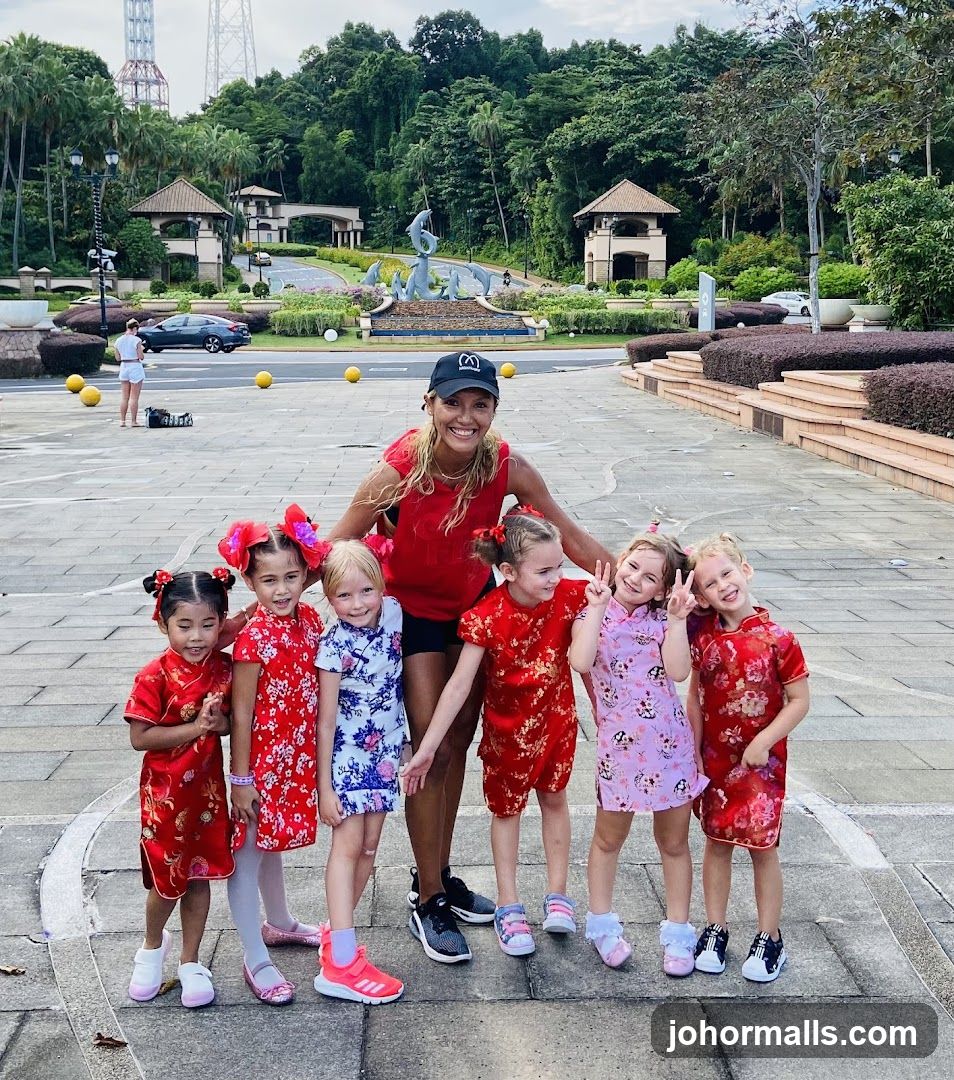 Woman and children in traditional clothing