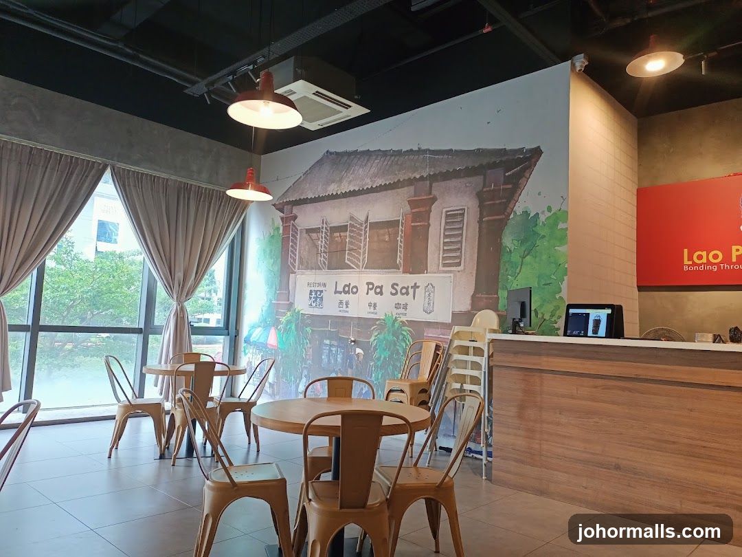 Restaurant Interior with Mural
