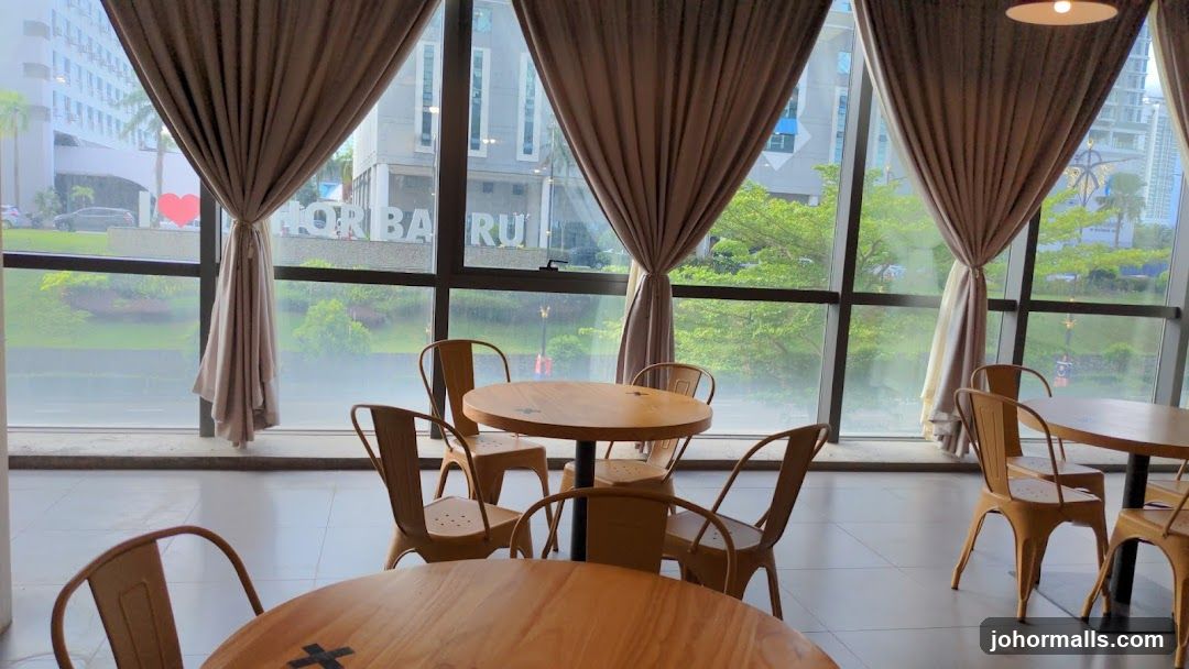 Cafe Interior with Large Windows