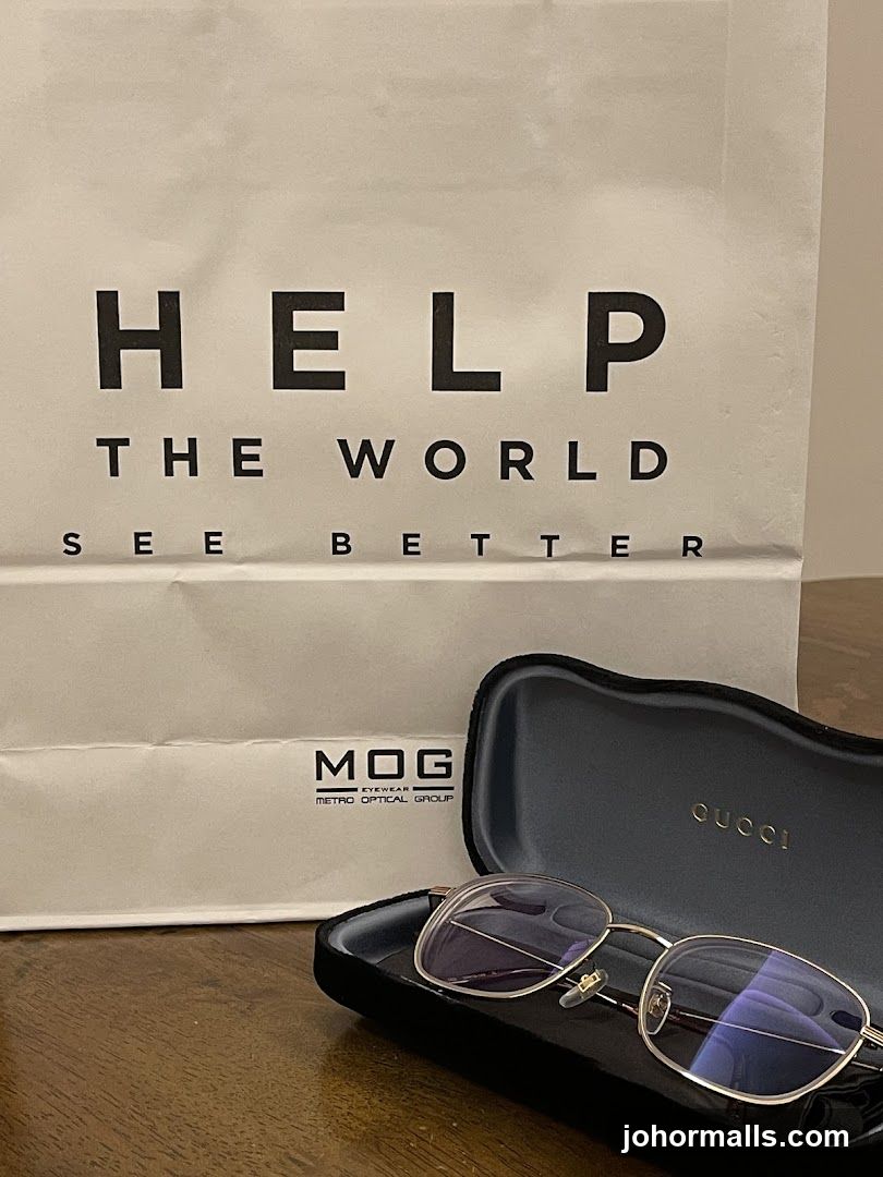 Eyeglasses and Shopping Bag