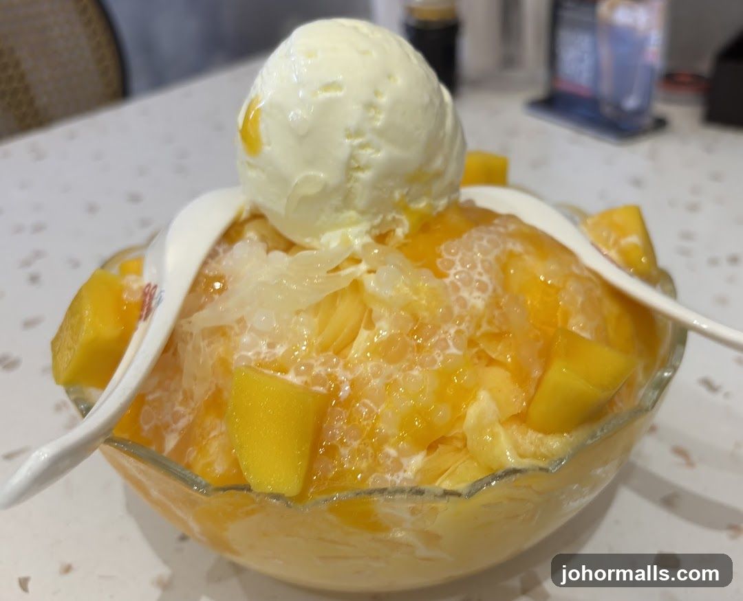 Mango Shaved Ice with Ice Cream
