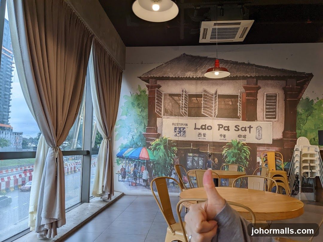 Restaurant Interior with Mural