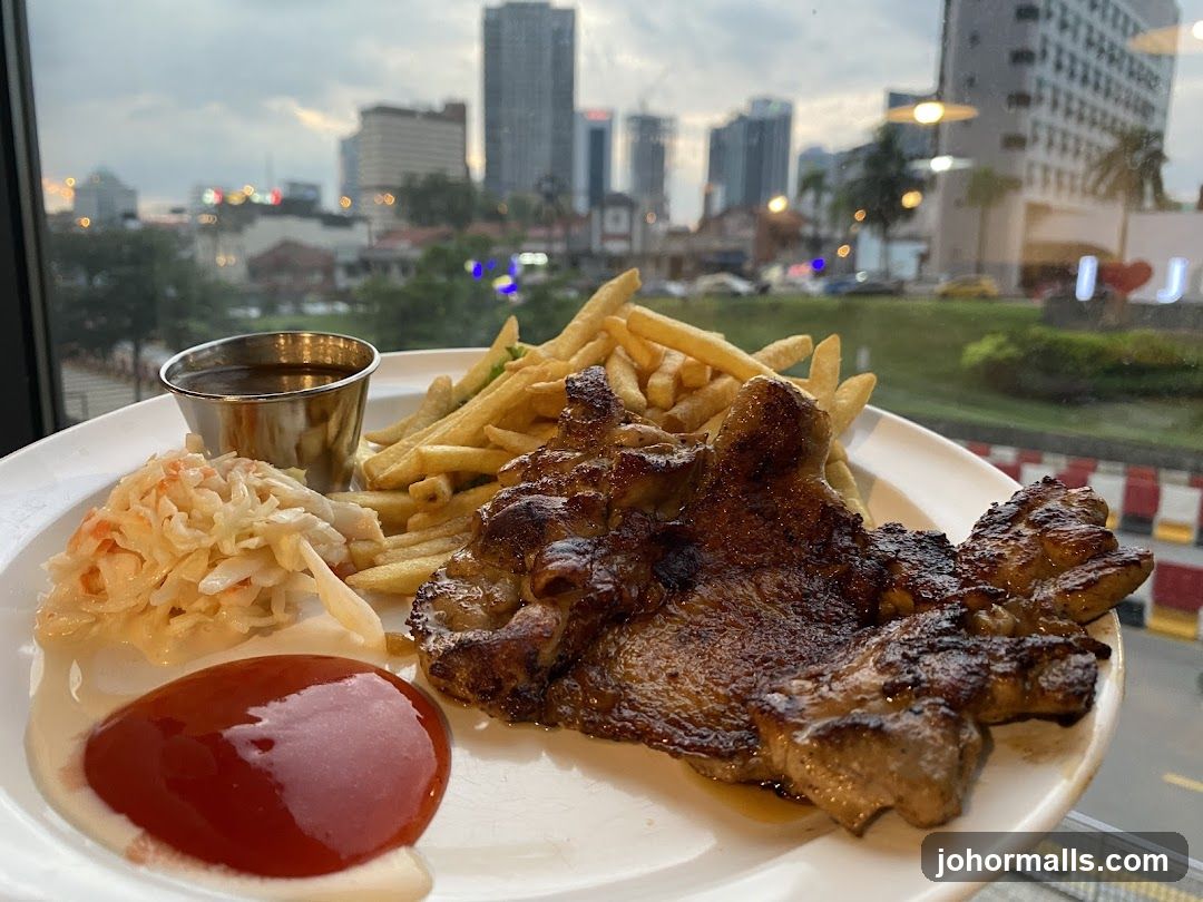 Grilled Chicken with Fries and Coleslaw