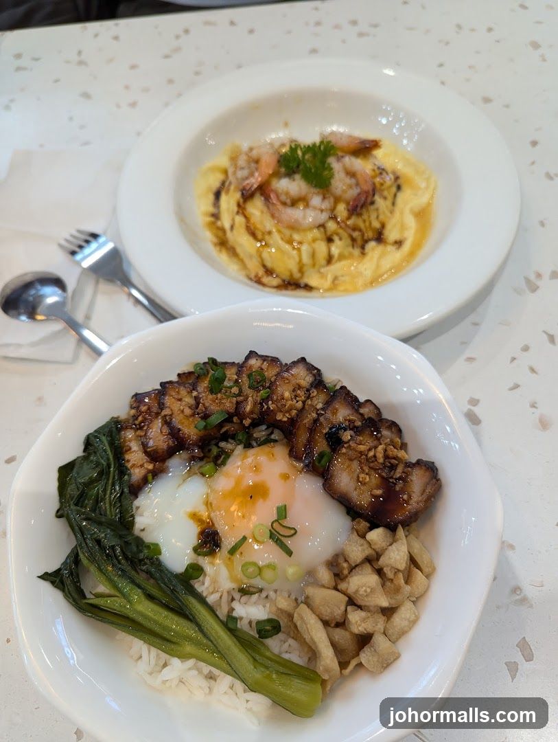 Two bowls of rice dishes