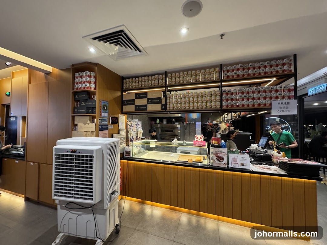 Store Interior with Counter and Shelving