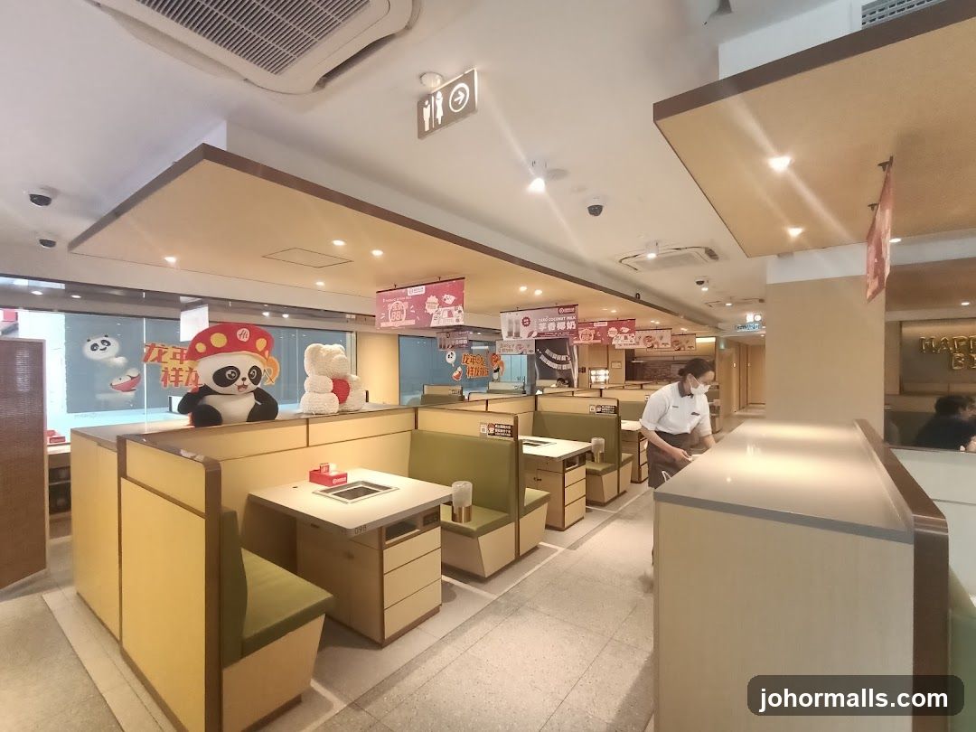 Restaurant Interior with Booth Seating