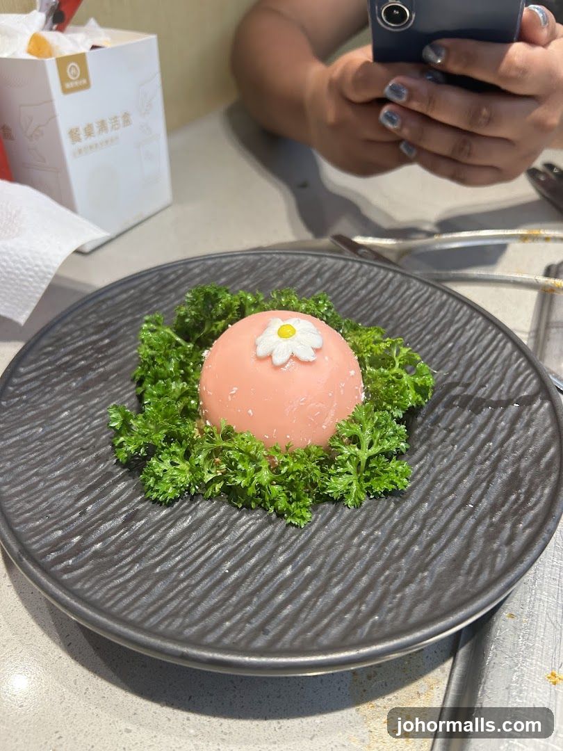 Dessert with Flower Decoration
