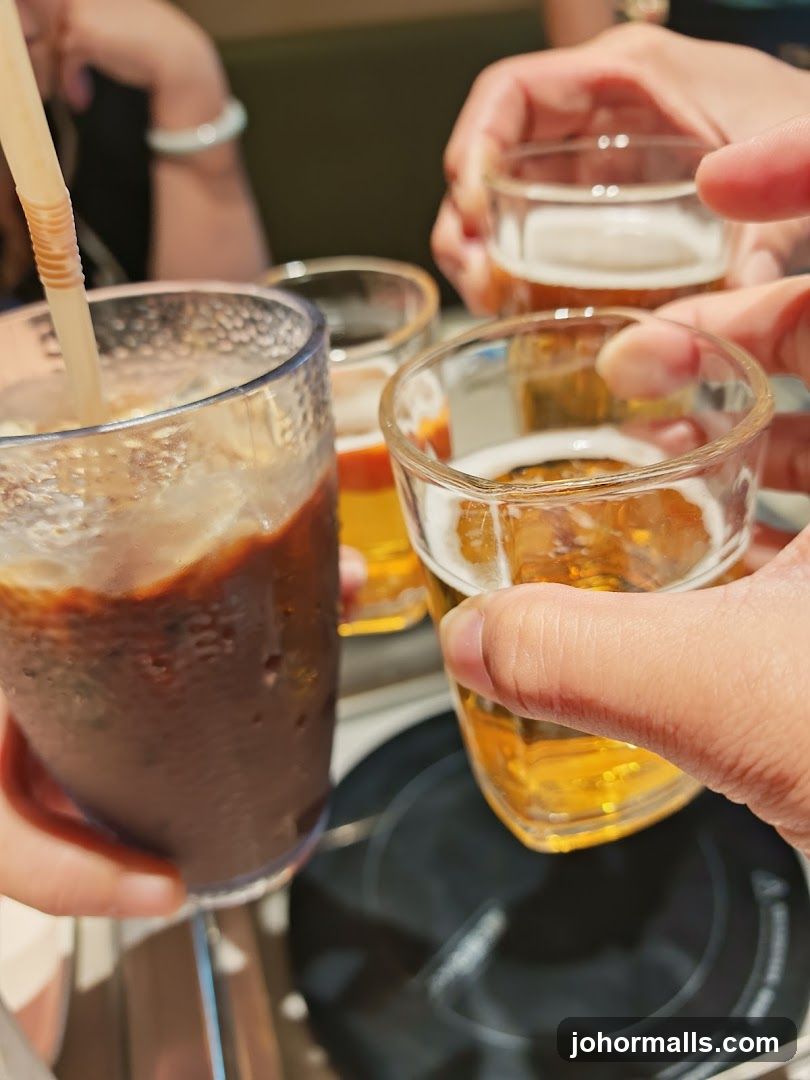 Friends toasting drinks