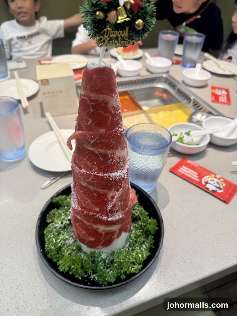 Christmas-themed Meat Tower