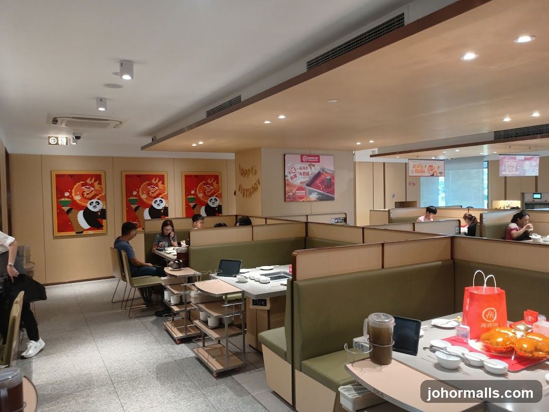 Restaurant Interior with Booths and Decorations