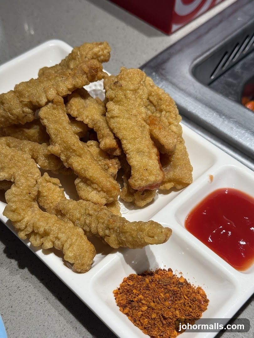 Fried Strips with Dipping Sauces