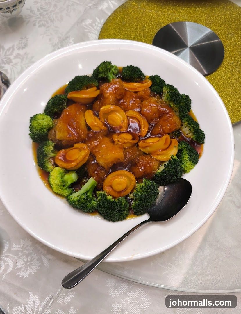 Abalone and Broccoli Dish