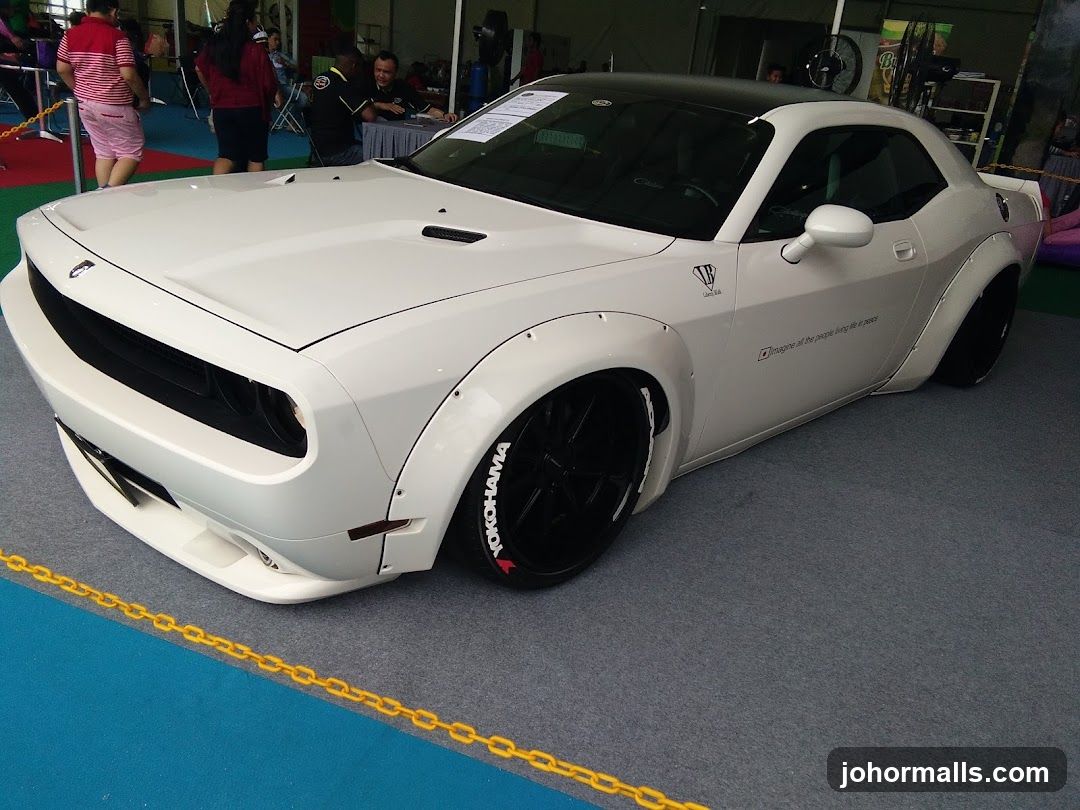 Modified White Dodge Challenger