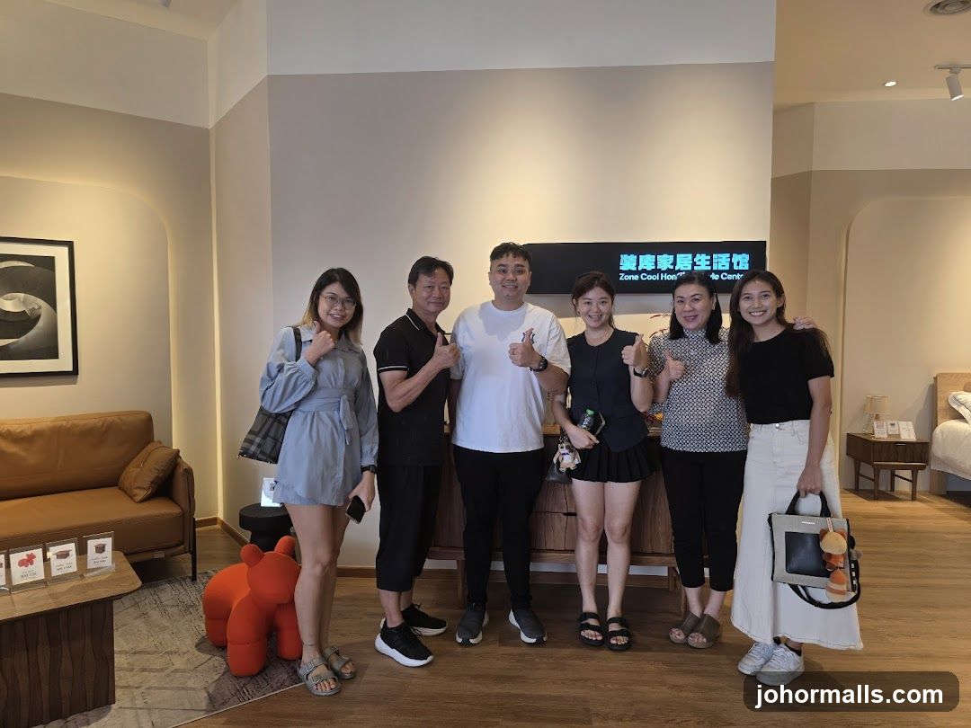 Group Posing in Furniture Store