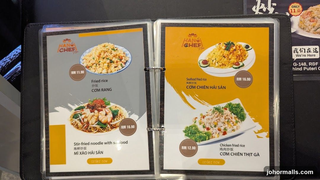 Han Chef Menu