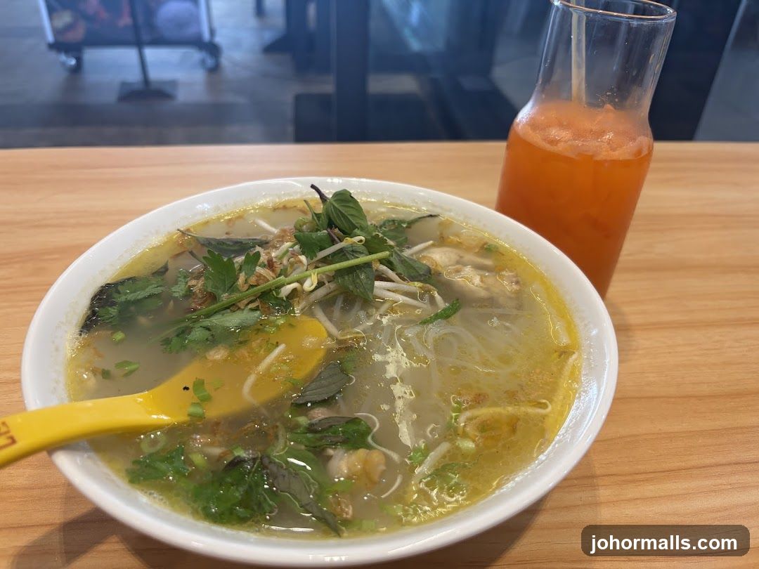 Noodle Soup and Juice