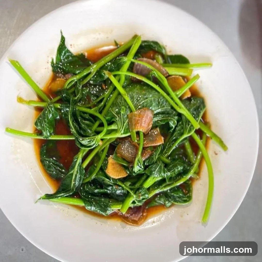 Stir-fried Greens with Preserved Egg