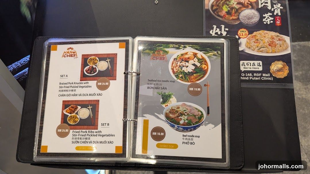 Hanoi Chef Menu