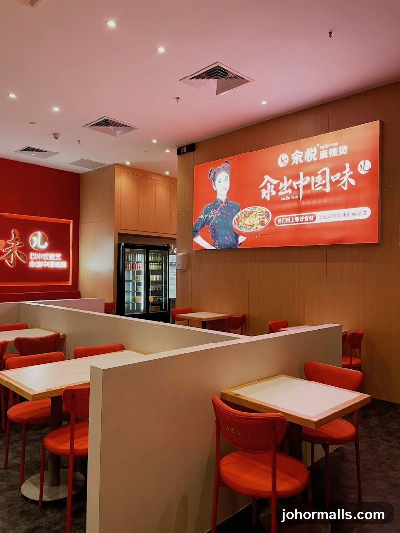 Restaurant Interior with Digital Menu Board