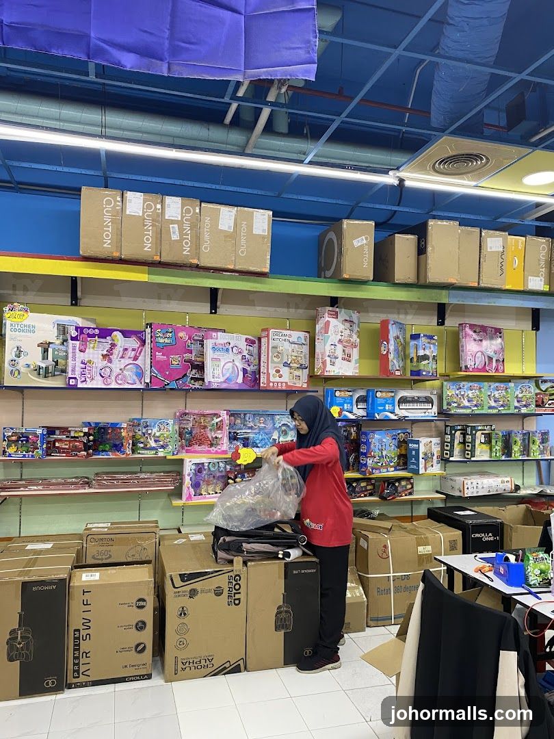 Store Interior with Toys and Boxes