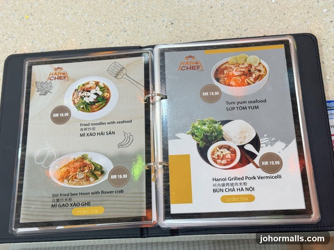 Hanoi Chef Menu