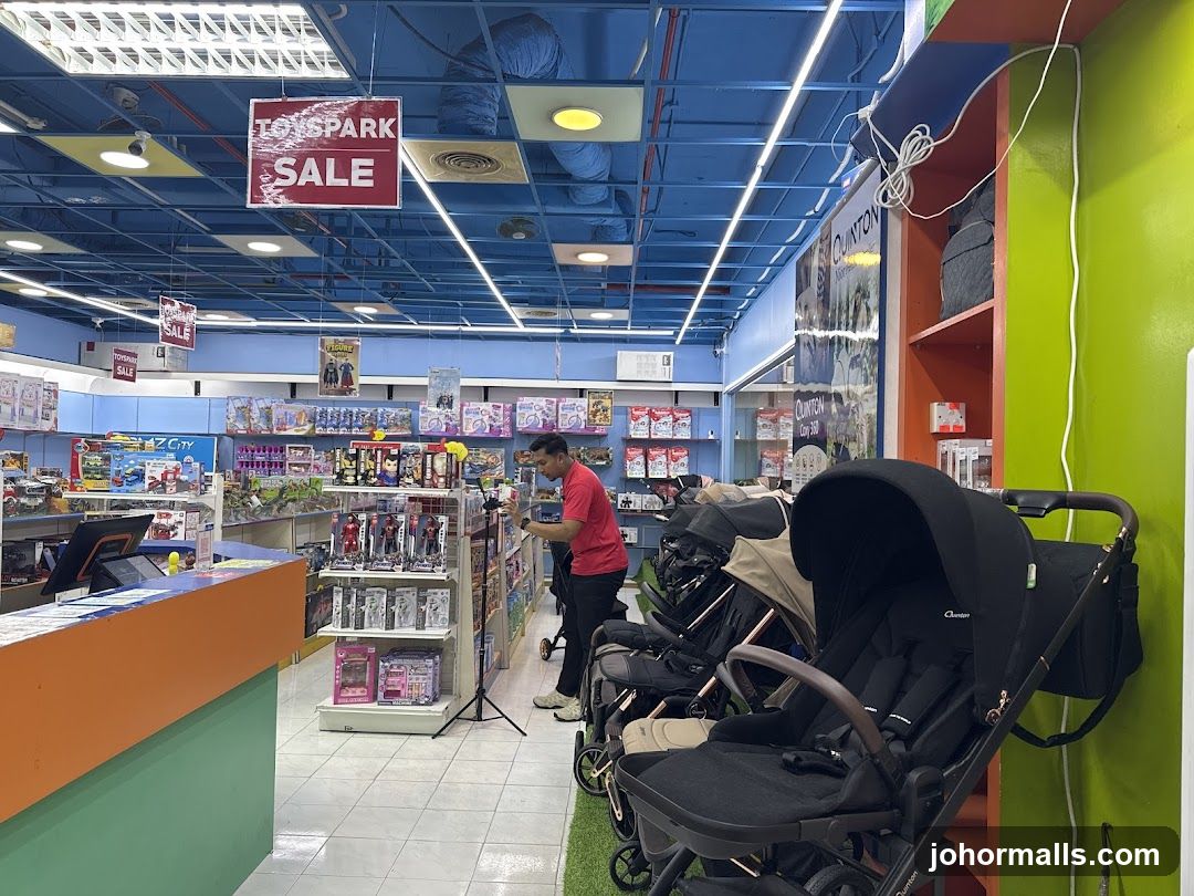 Toy Store Interior with Strollers