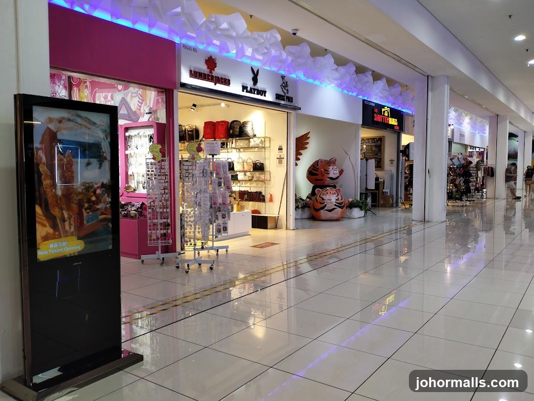 Mall Interior with Storefronts