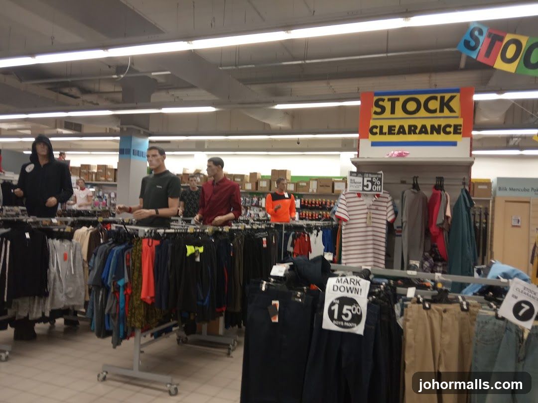 Clothing store with clearance sale