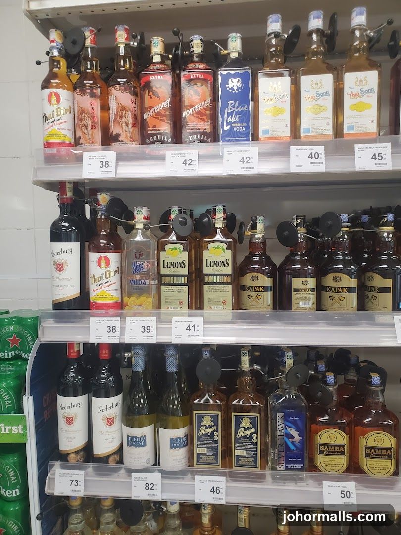 Bottles of Alcohol on Shelves