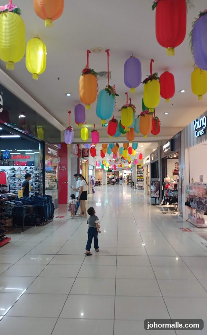 Mall Interior with Lanterns