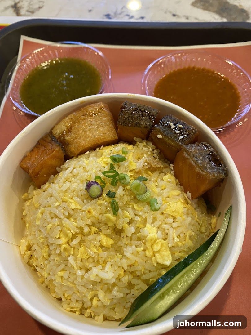 Fried Rice with Fish and Sauces