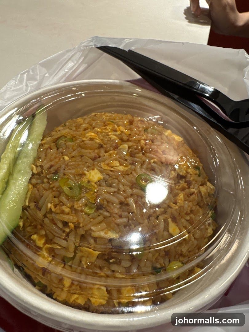 Fried Rice with Cucumber Slices
