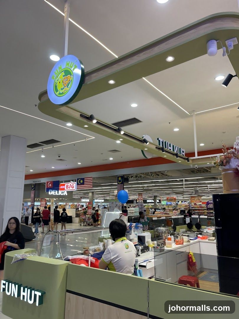 Food stall in a supermarket