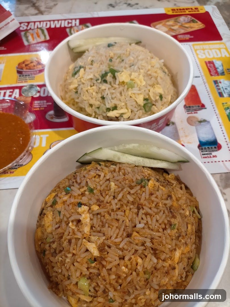 Two bowls of fried rice