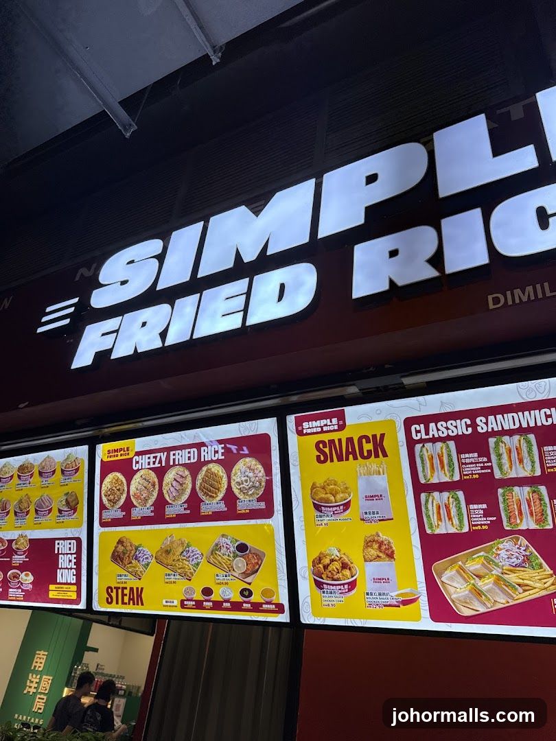 Simple Fried Rice Menu