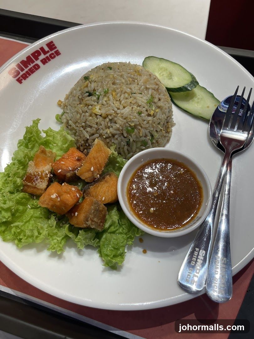 Fried Rice with Salmon and Sauce