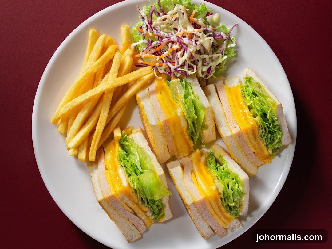 Sandwiches with Fries and Salad