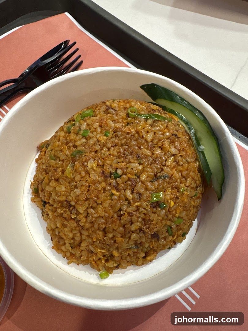 Fried Rice with Cucumber Slices