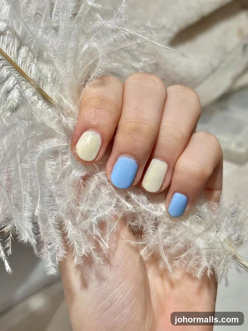 Nails with pastel polish